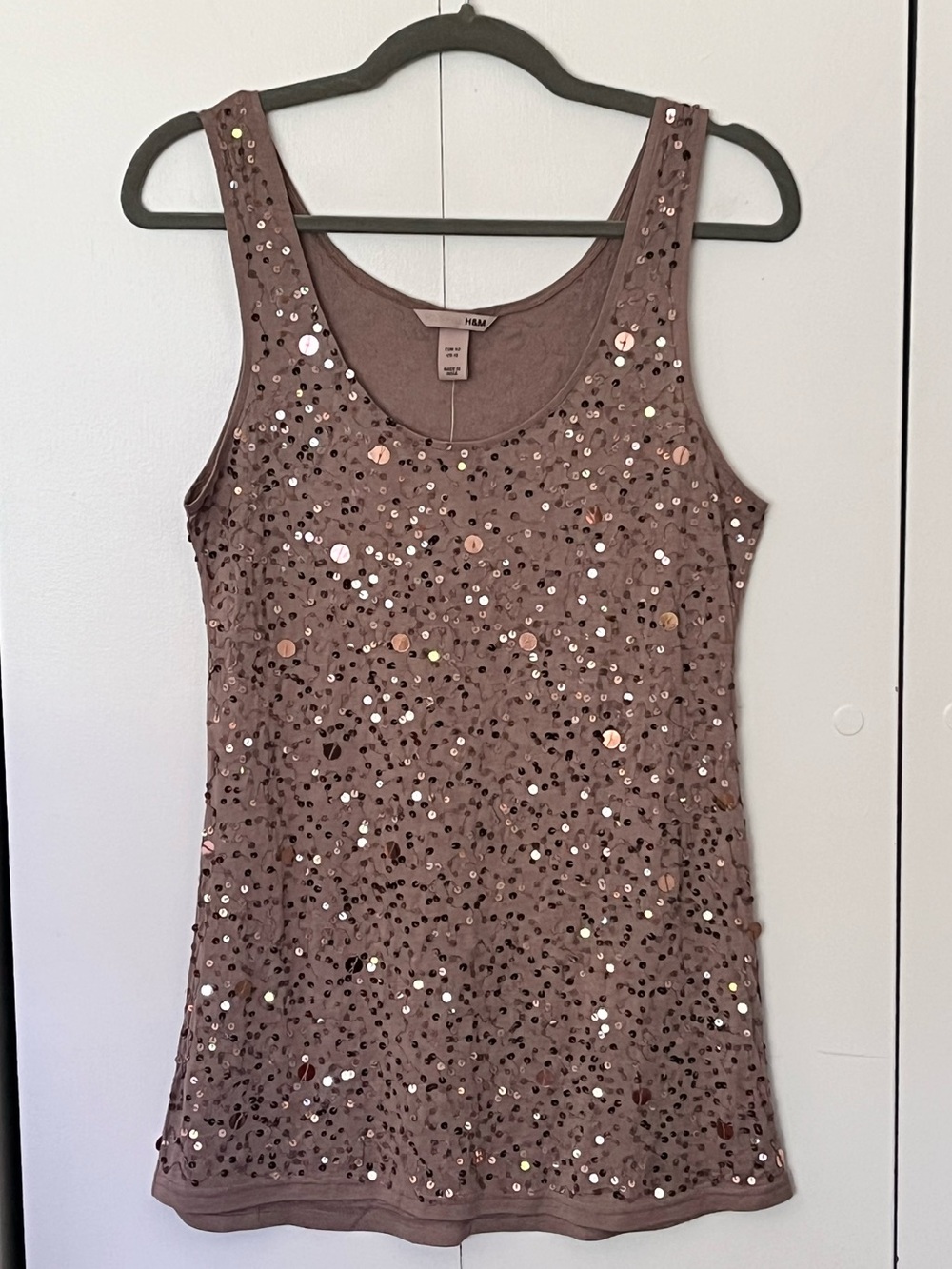 H&M Sequin Tunic Tank Size 12 NWT